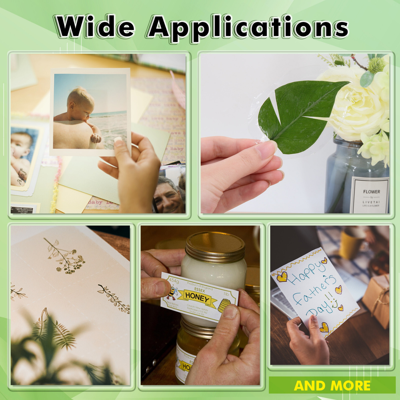 55 PK Koala Permanent Self-Adhesive Laminating Sheets 9 x 12 Clear Overlay Film