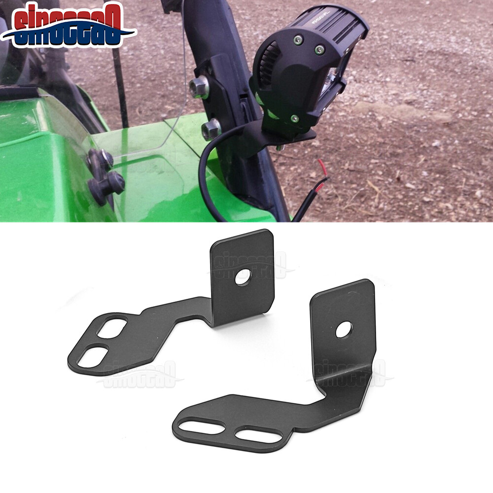 Side A-Pillar LED Light Pods Windshield Mount Brackets For Kawasaki Teryx Teryx4