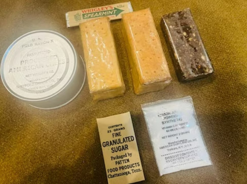 World War II Edible Rations - Partial Dinner Unit - Reproduction Box and Can