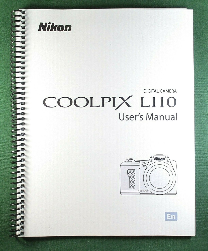 Nikon CoolPix L110 User's / Instruction: 156 Pages & Protective Covers