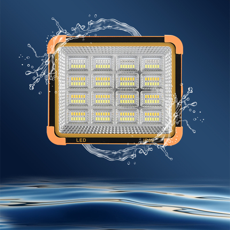 2 Pcs 288LED Solar Work Light Rechargeable Portable Flood Light for Camping 650W