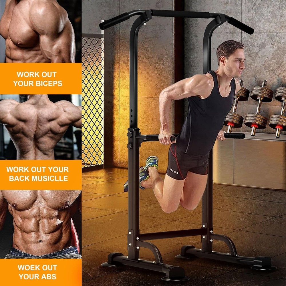 Power Tower Pull Up Dip Station Multi-Function Fitness Equipment Strength
