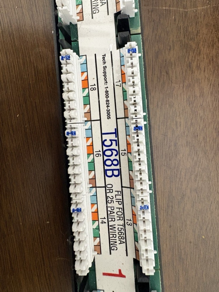 Leviton Cat6 24-Port Patch Panel 110 Punch Down Rack Mount RJ45