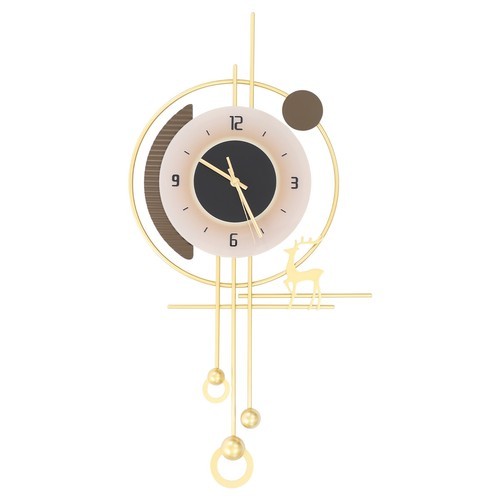 Modern Quiet Wall Clock LED Lighting Wall Clock Large Gold Decorative Wall Clock