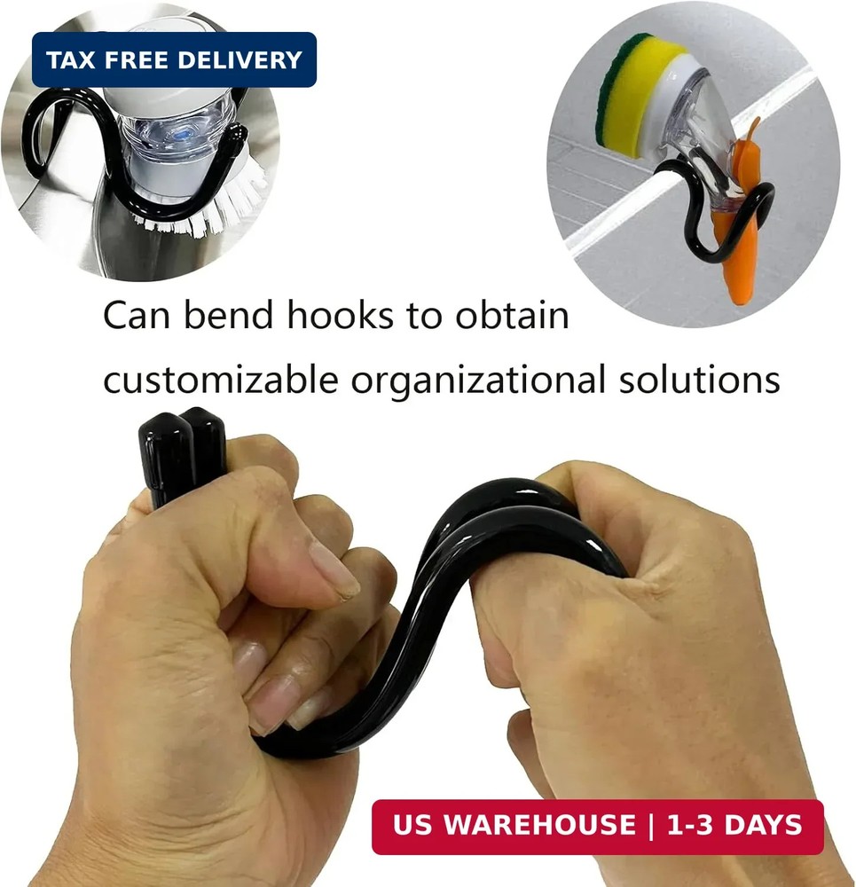 2 Pack Hanging Rustproof Sink Caddy & Sponge Holder, Adjustable Kitchen Dish wan