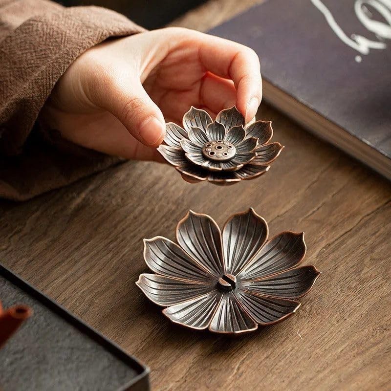 Incense Holder with Stick Tray: Multi-Functional Burner Black