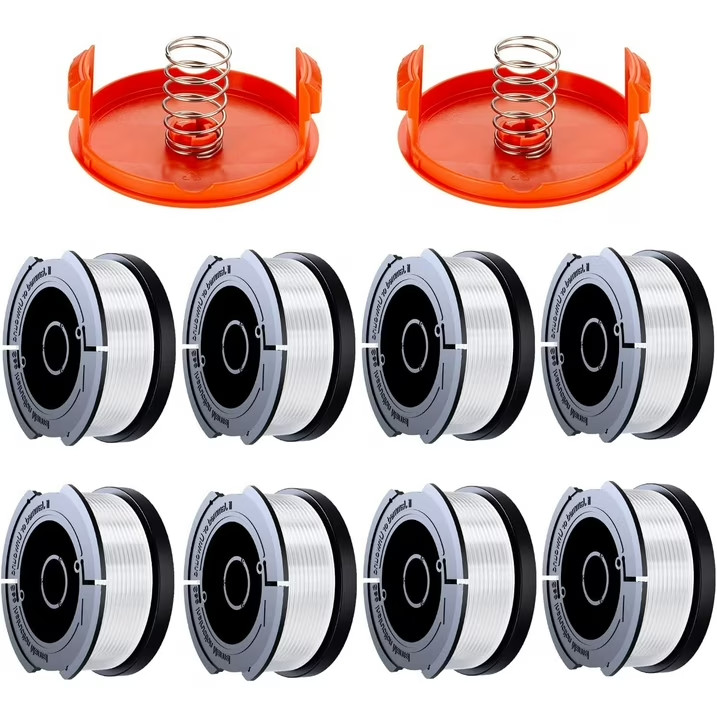 Black & Decker Replacement 10 Piece String Trimmer Spools & Cap  AF-100 .065
