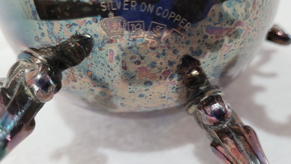 Vintage Silver on Copper Tea Pot