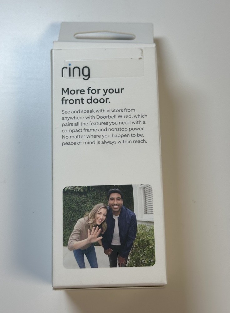 Ring Video Doorbell Wired Black Security Device