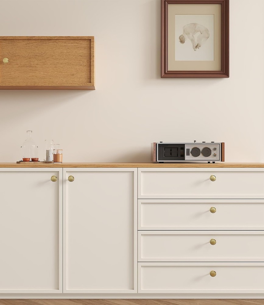 homdiy 10 Pack Gold Cabinet Knobs Zinc Alloy Kitchen Knobs, Gold Pulls for Ca...