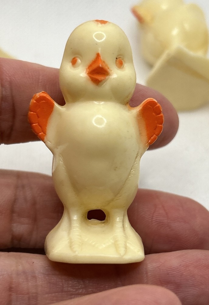 VTG 1950S KNICKERBOCKER 2” PLASTICS YELLOW MINI EASTER CHICK 4 Sold Separately