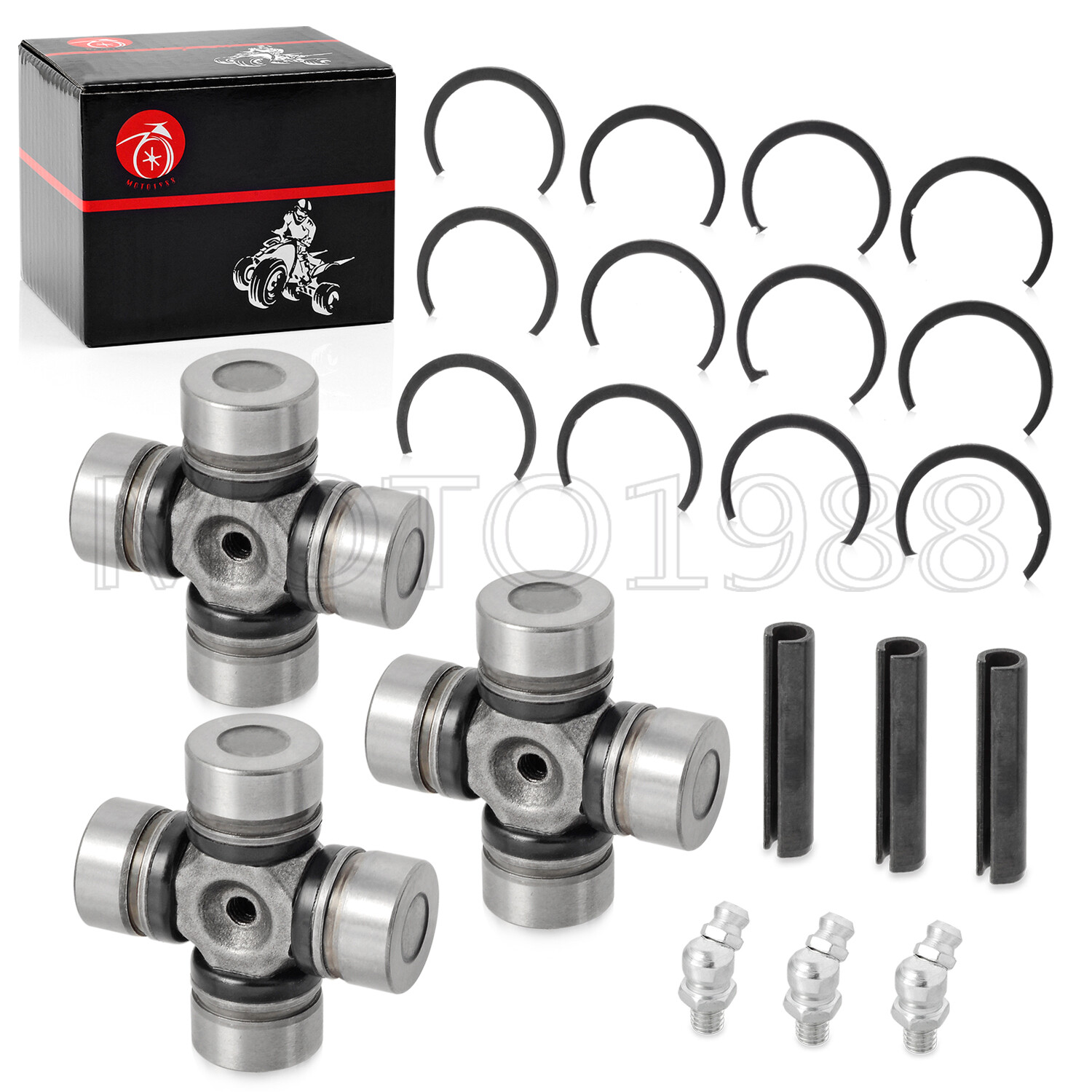 Front Rear Prop Shaft Bearing Carrier & U-joint For Polaris RZR S 4 900 1000 XP