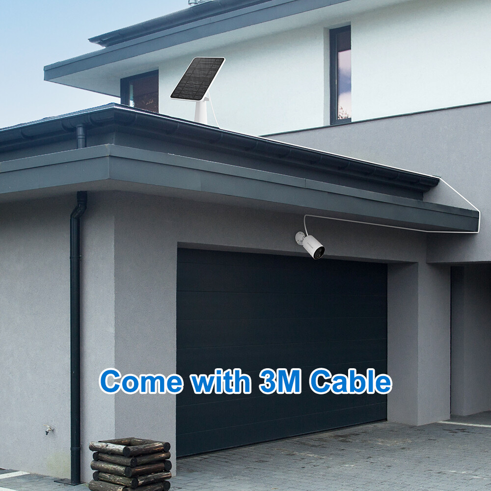 1-4Pcs Solar Panel Charge with USB Power Cable for Eufy Camera Micro USB Type-C