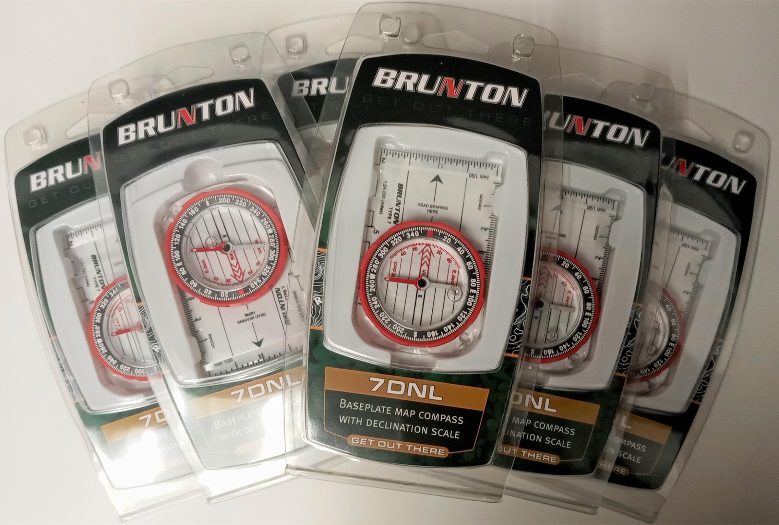 Brunton 7DNL Baseplate Map Compass With Declination Scale (6 Compasses)