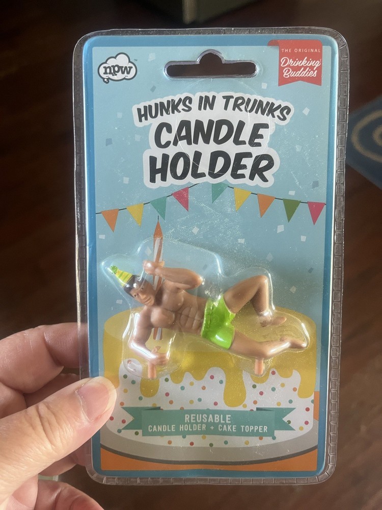 Hunk In Trunks Candle Holder