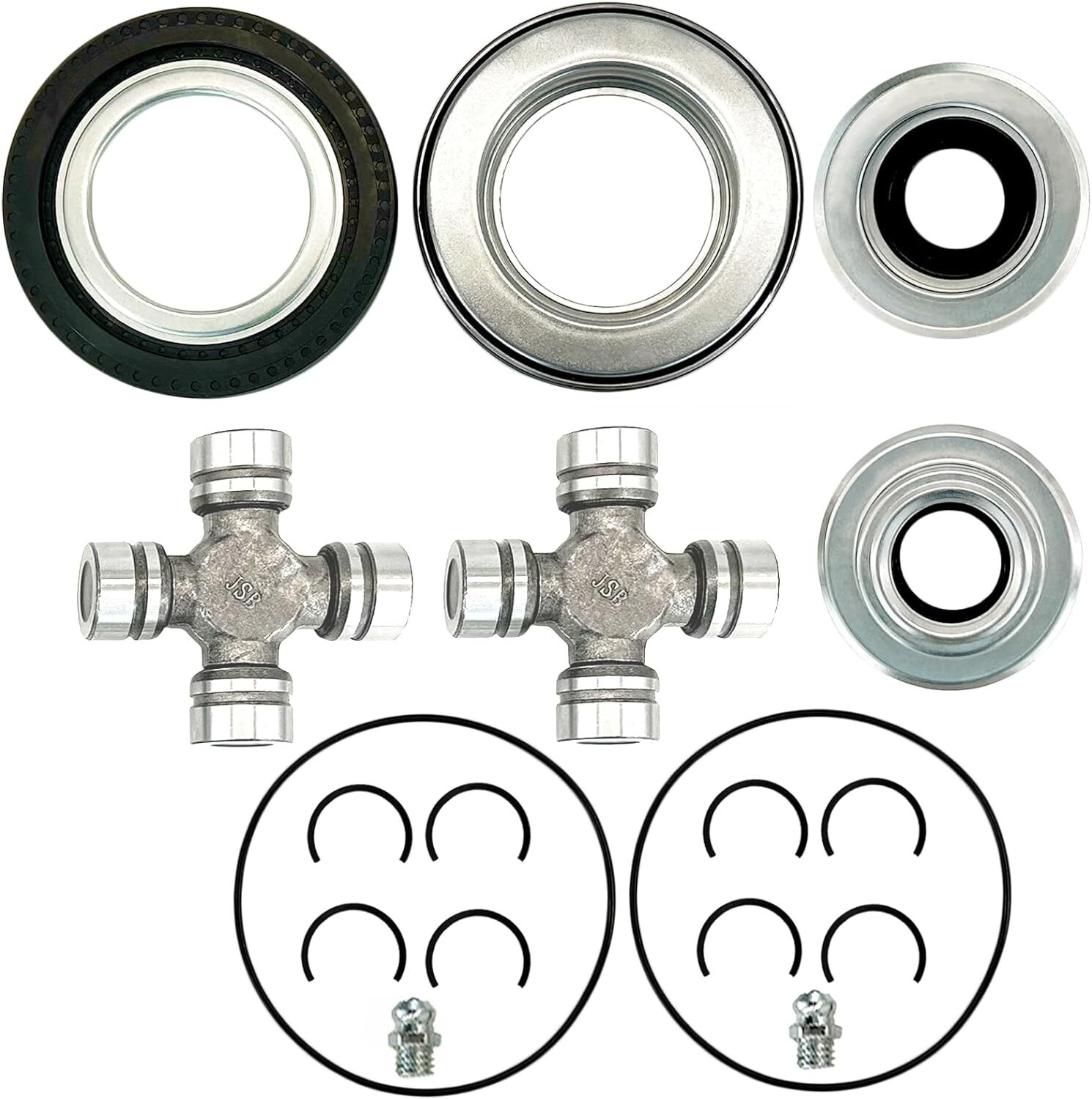 Front Axle Seal & Greaseable U Joint Kit for 05-14 Ford Ford F250/350 Super Duty