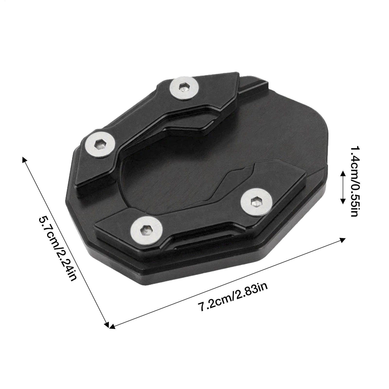 Universal Motorcycle Kickstand Base Plate Stand Pad Extension Foot Side Stand