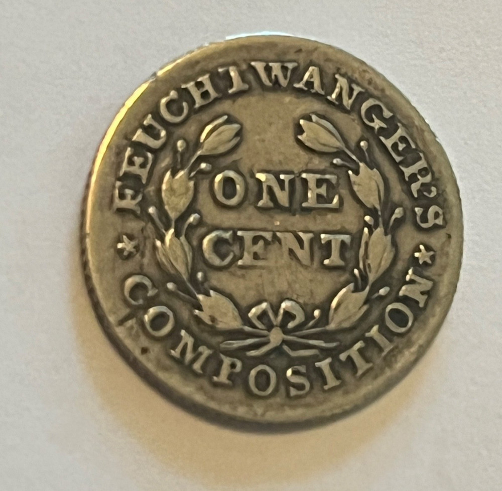 1837 Feuchtwanger cent , nice VF