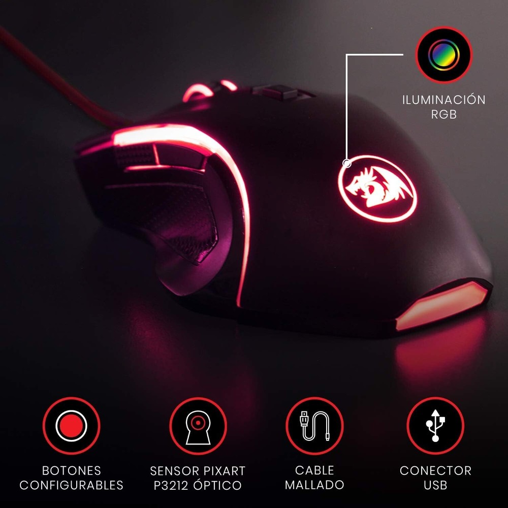 Programmable RGB Gaming Mouse for Windows & Mac - Ergonomic & Durable Design