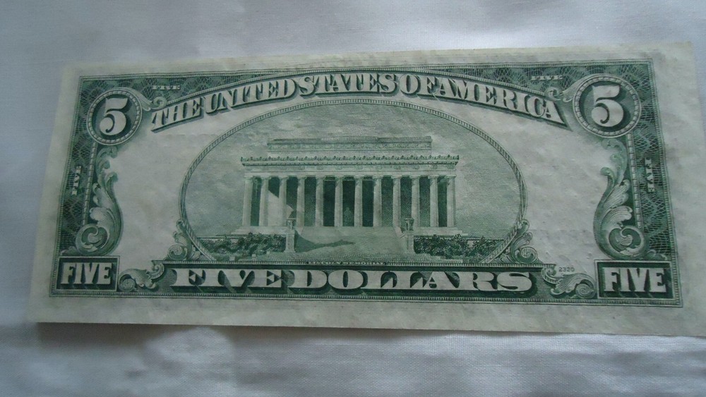 1953 $5 Five Dollar US Silver Certificate Blue Seal Note