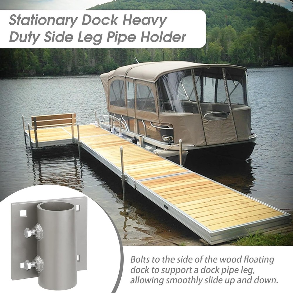 Dock Brackets Hardware Dock Side Leg Pipe Holder,Stationary/Floating Dock Posts