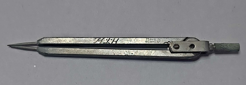 4" Vemco Drafting Compass x/ Box, 3 Drafting Pencils, Lead, Ruler & Sharpener