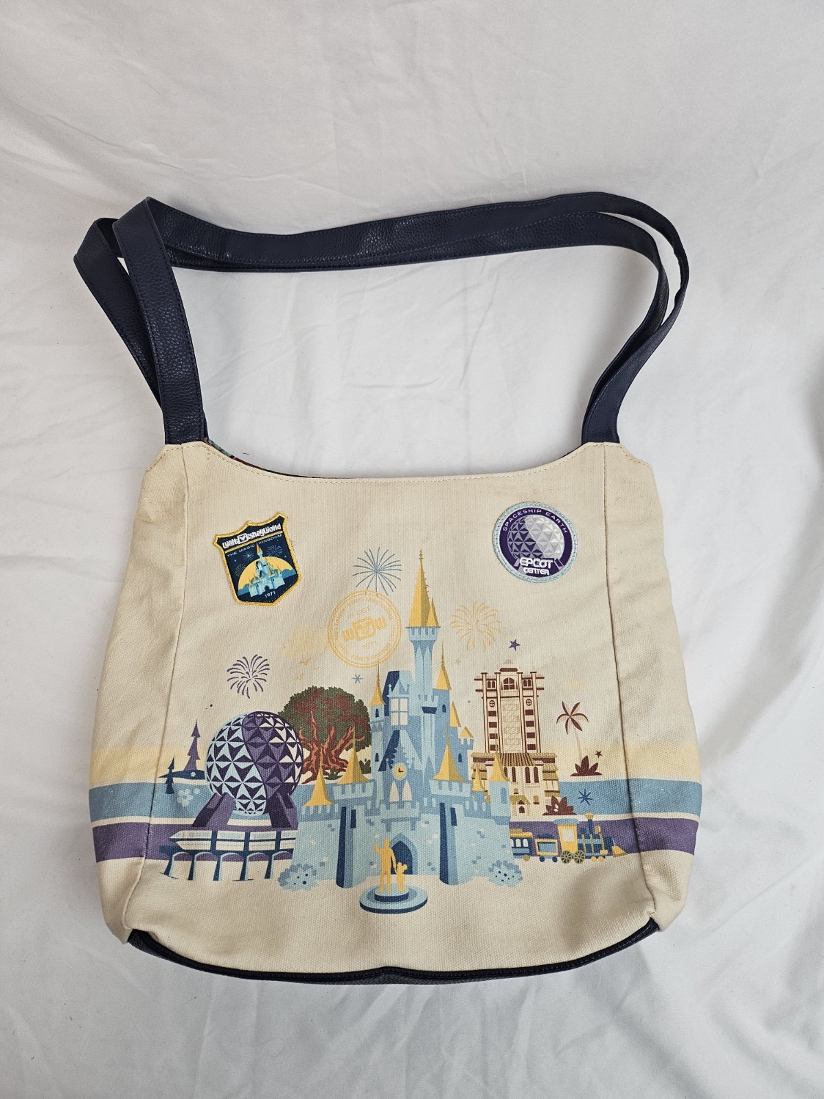 Walt Disney World Parks Discover the Magic Four Parks Canvas Tote Purse Bag