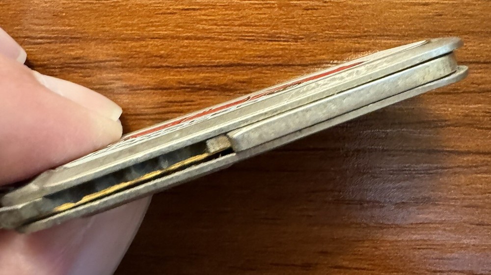 Chrysler D'Elegance Car Keyring w/ 2 folding cut keys-Keychain ring is missing