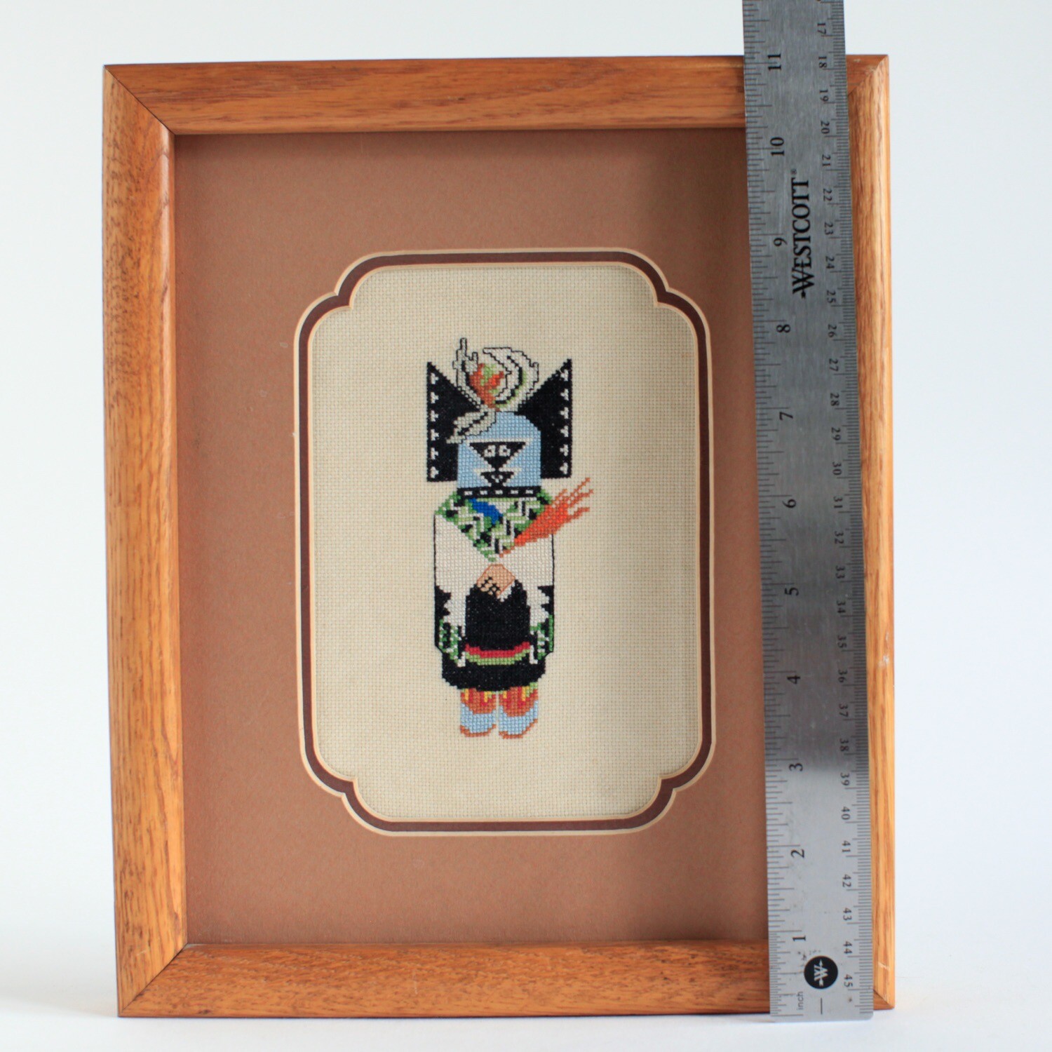 Kachina Doll Needlepoint Native American Framed
