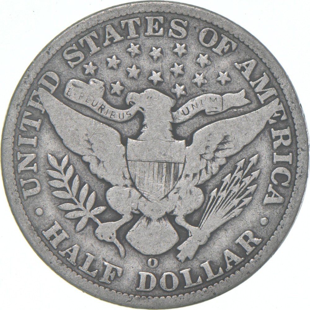 1906-O Barber Half Dollar Average Circ
