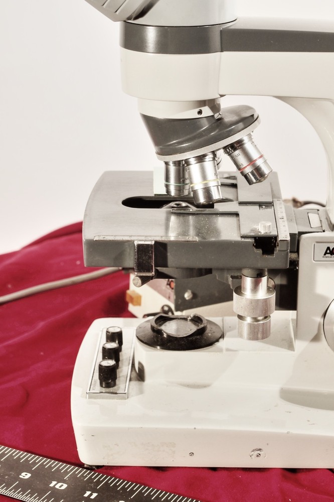 AO120 COMPOUND MICROSCOPE WITH CYCLOPTIC STEREO MICROSCOPE-COMPLETE MADE IN USA
