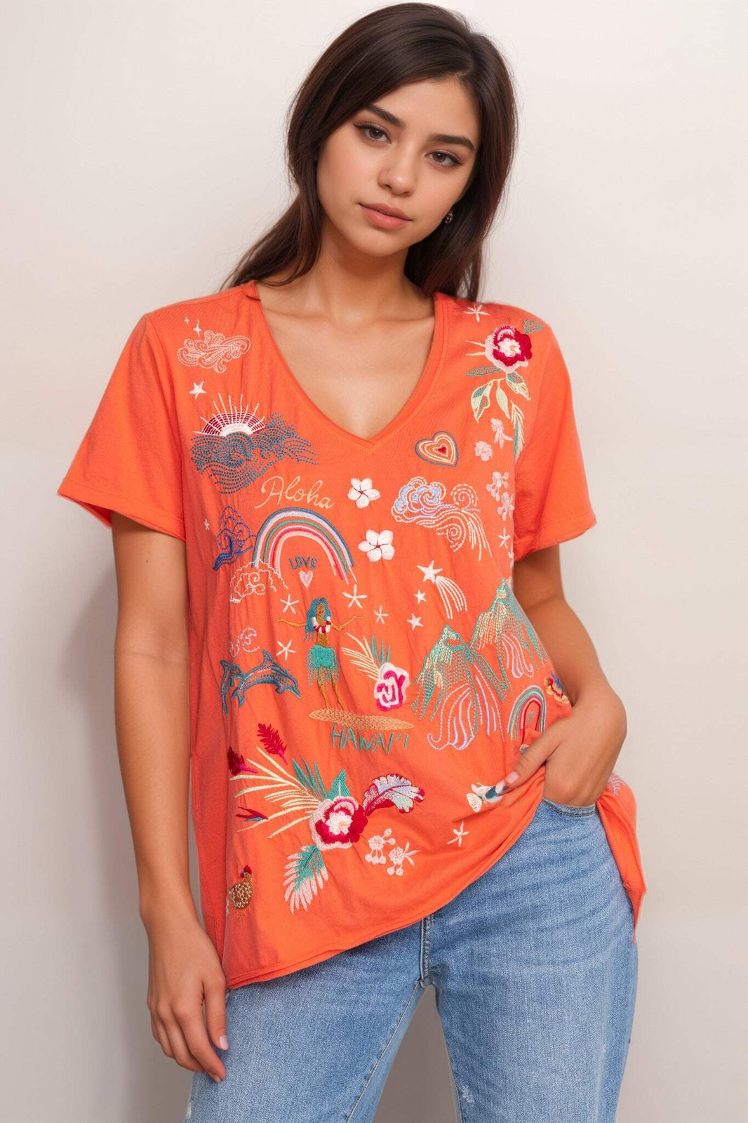 Johnny Was JWLA Hawaii Everyday Tee R16623-4 *