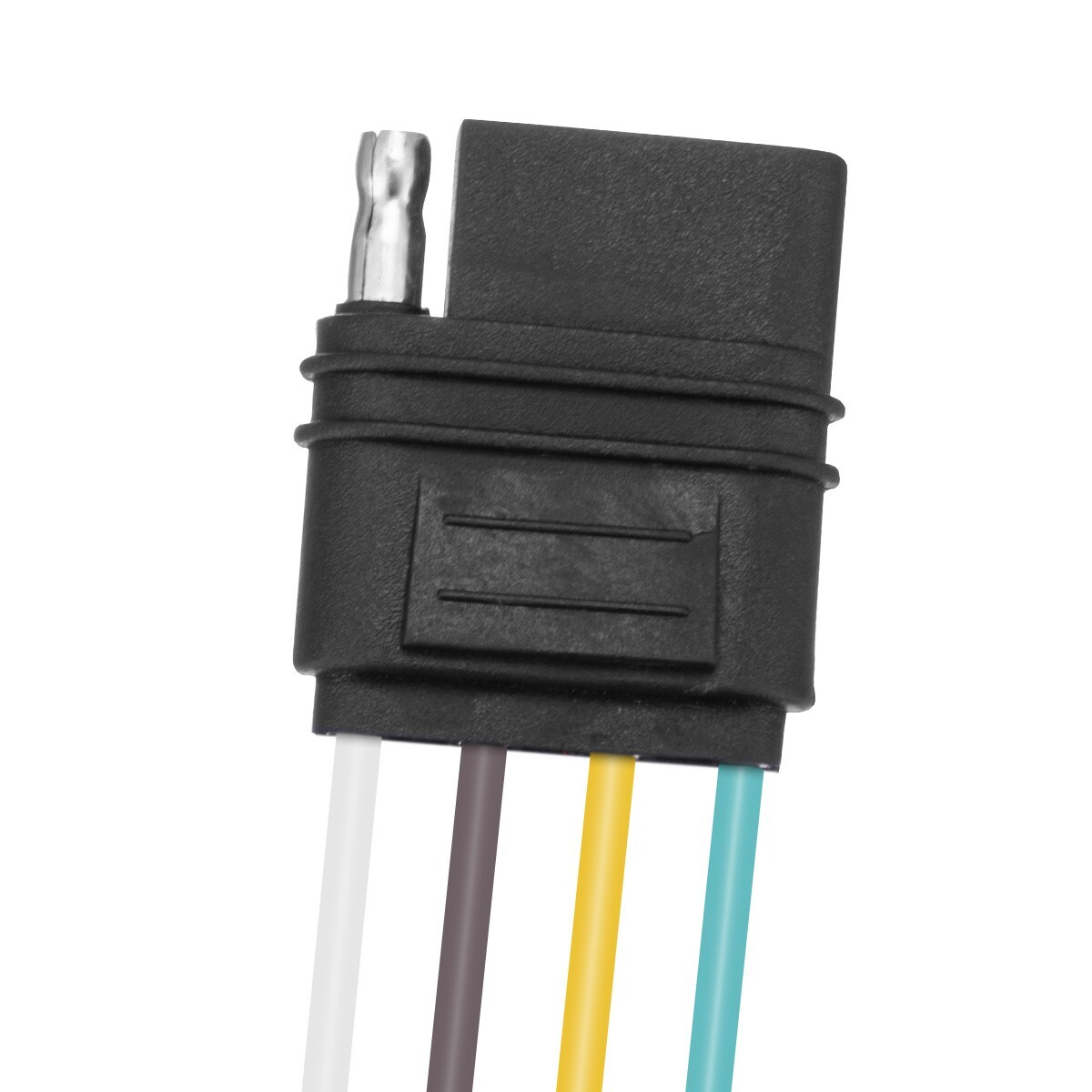 2X 4-Pin Plug Trailer Light Wiring Harness Extension 18 AWG Flat Wire Connector