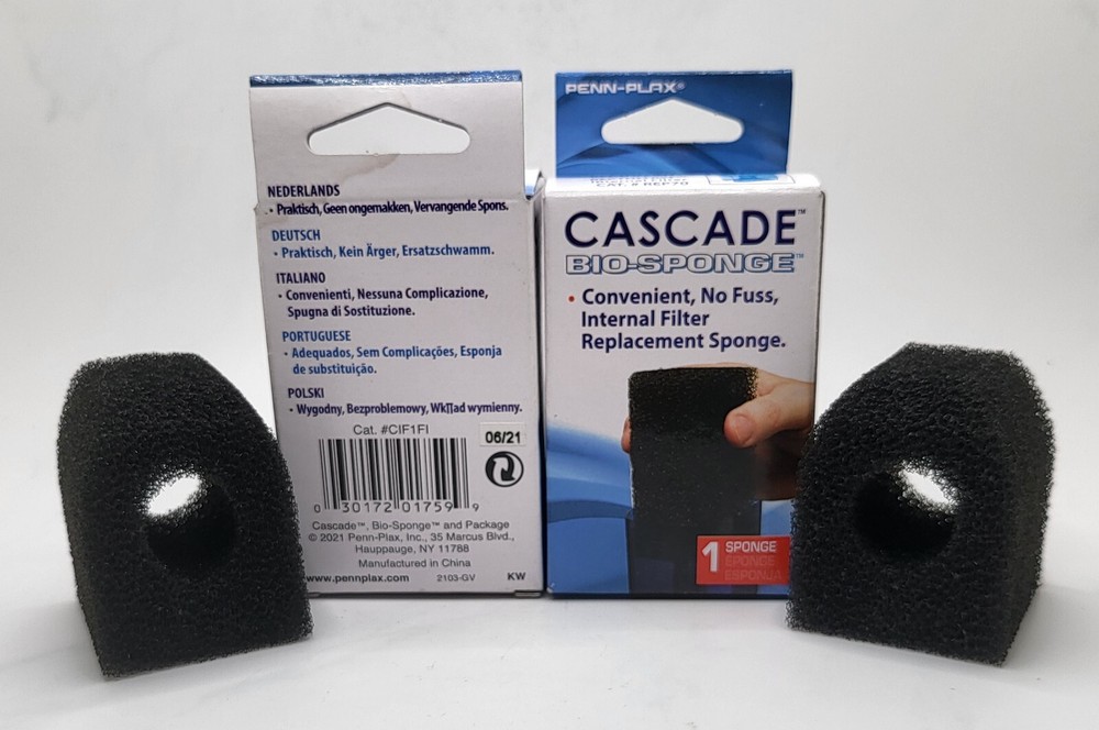 **2 PACK** Penn-Plax Cascade 300 Bio-Sponge Filter Replacement CIF1