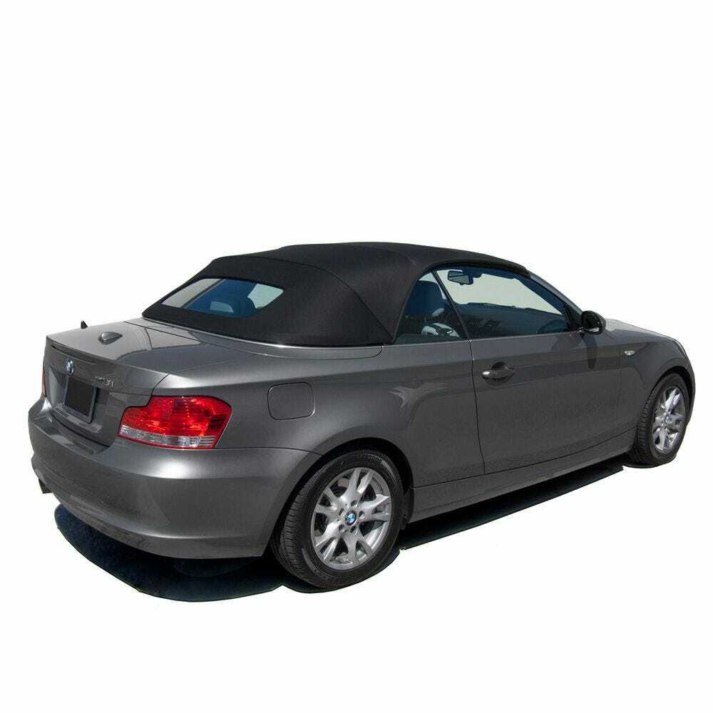 BMW 1-Series Convertible Soft Top 2008-13 in Black RPC Cloth, with Glass Window