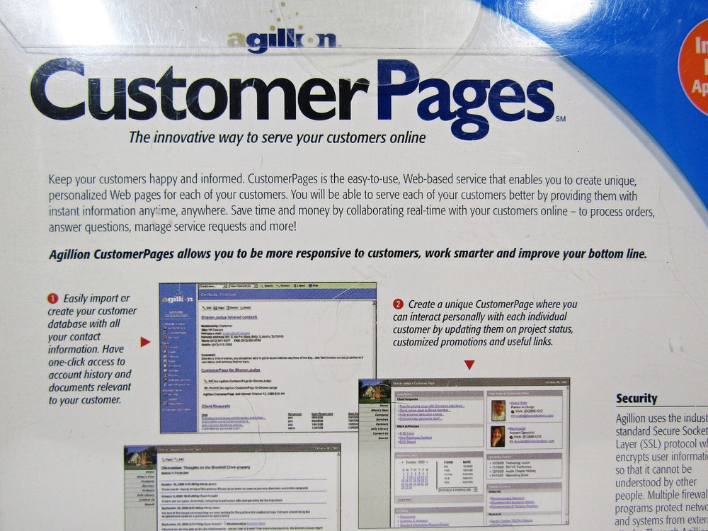 AGILLION Customer Pages Internet Based Application - Serving Customers Online