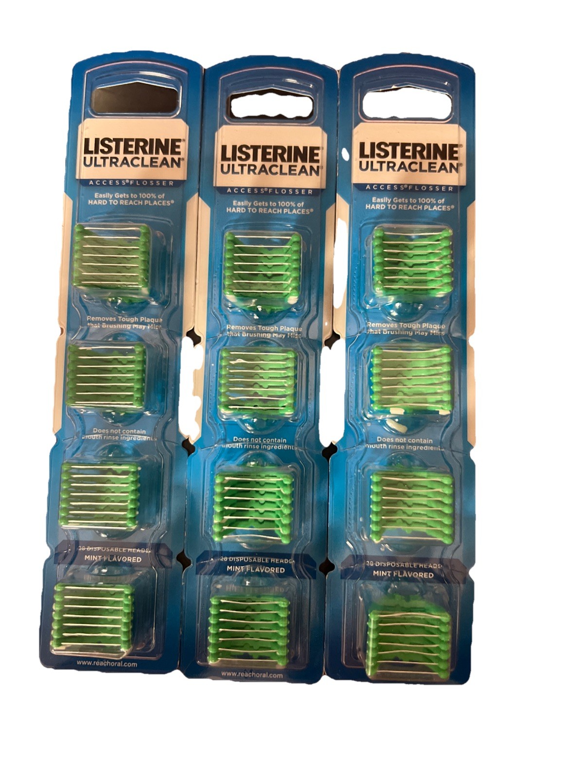 84- REACH Ultraclean Access Flosser Refill Heads | Mint | 3 Packs of 28 Floss