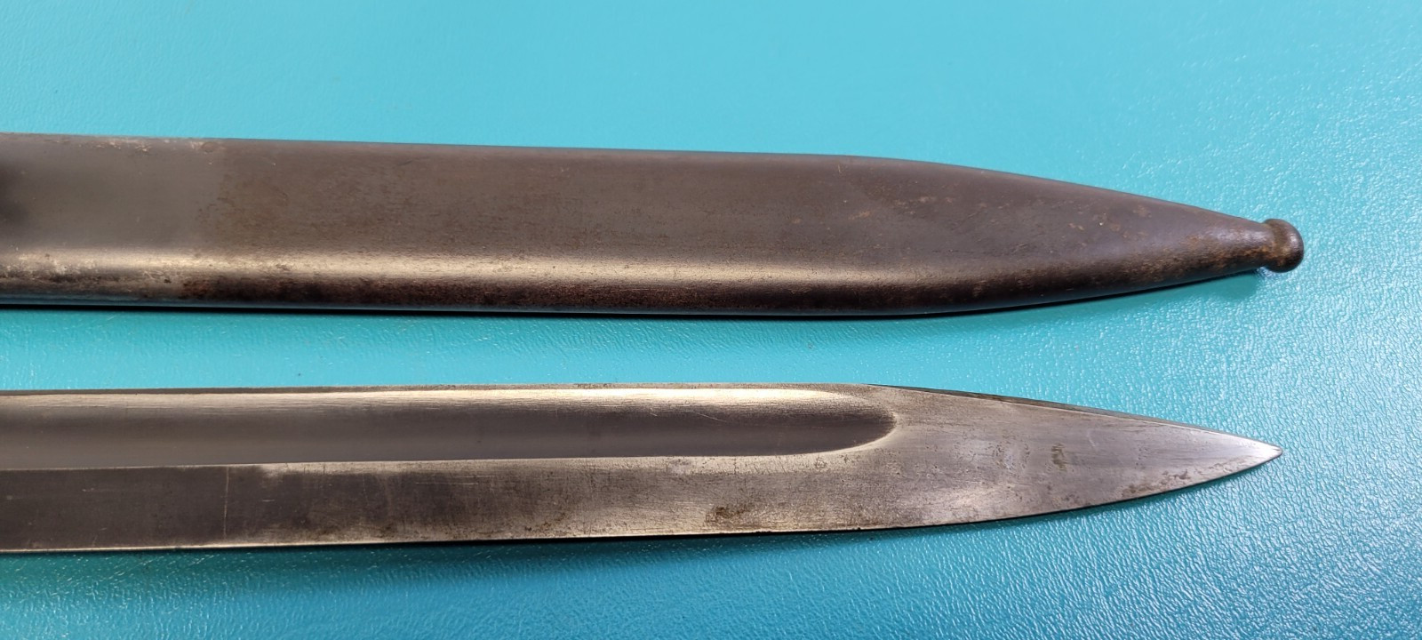 WWII German K98 Rifle Bayonet Knife Eickhorn & Mundlos Scabbard c. 1939 Q5