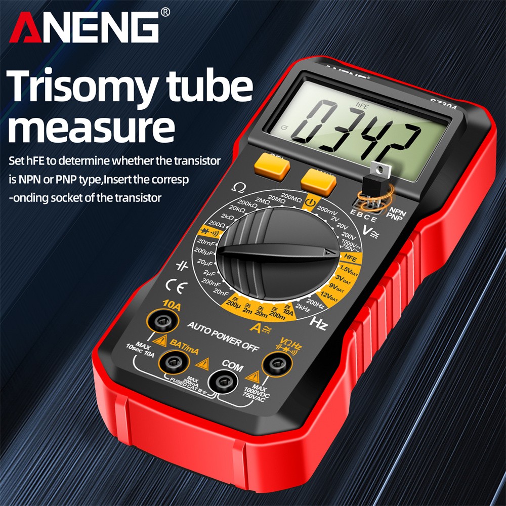 Portable Digital Multimeter AC DC Voltmeter Ammeter Ohmmeter Volt Tester Meter