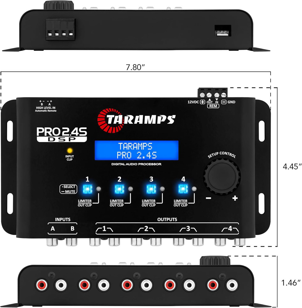 Pro 2.4S DSP Crossover Full Digital Signal Processor and Equalizer with Sequence