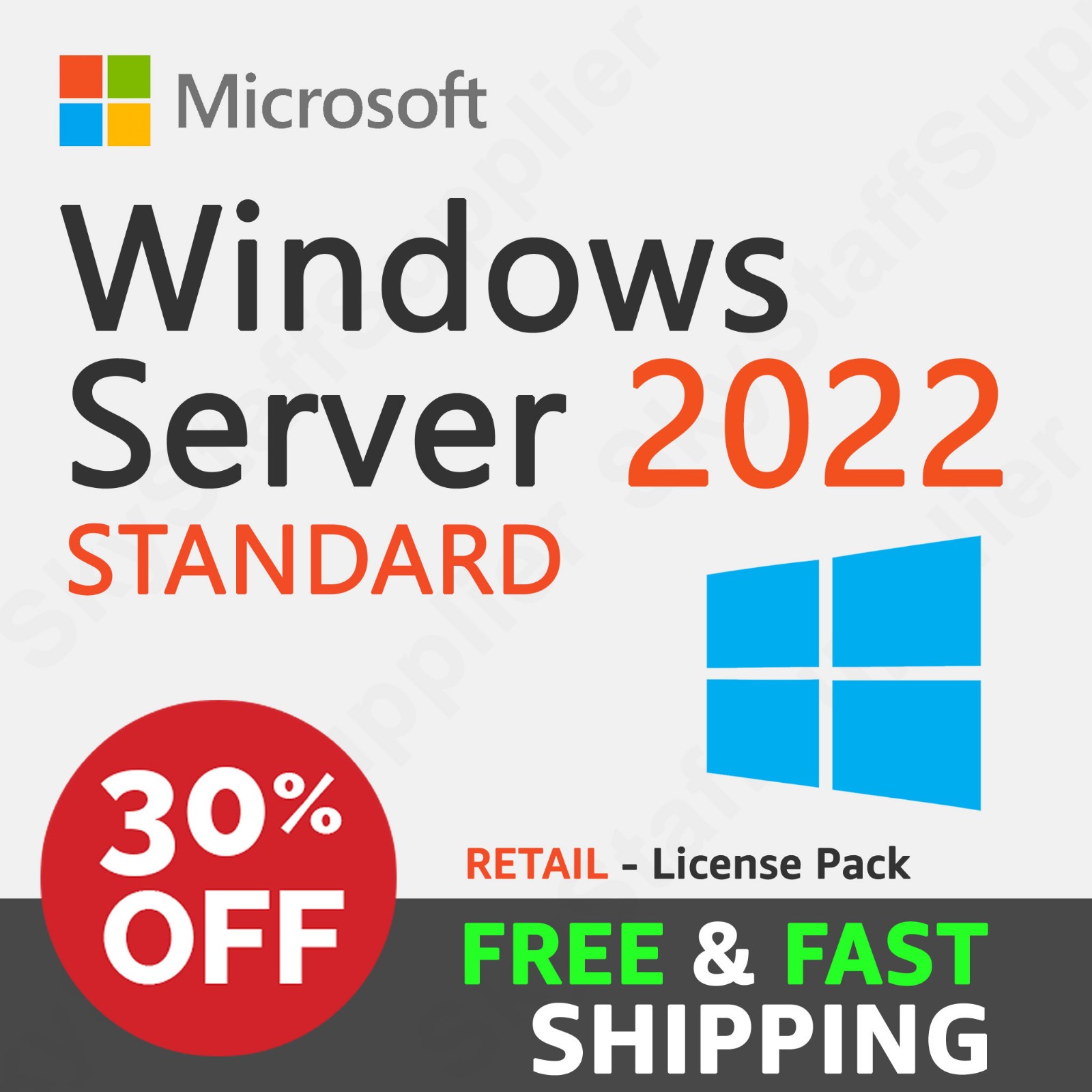 Microsoft Windows Server 2022 STANDARD 24 Core License + 10 CALs - NEW Retail