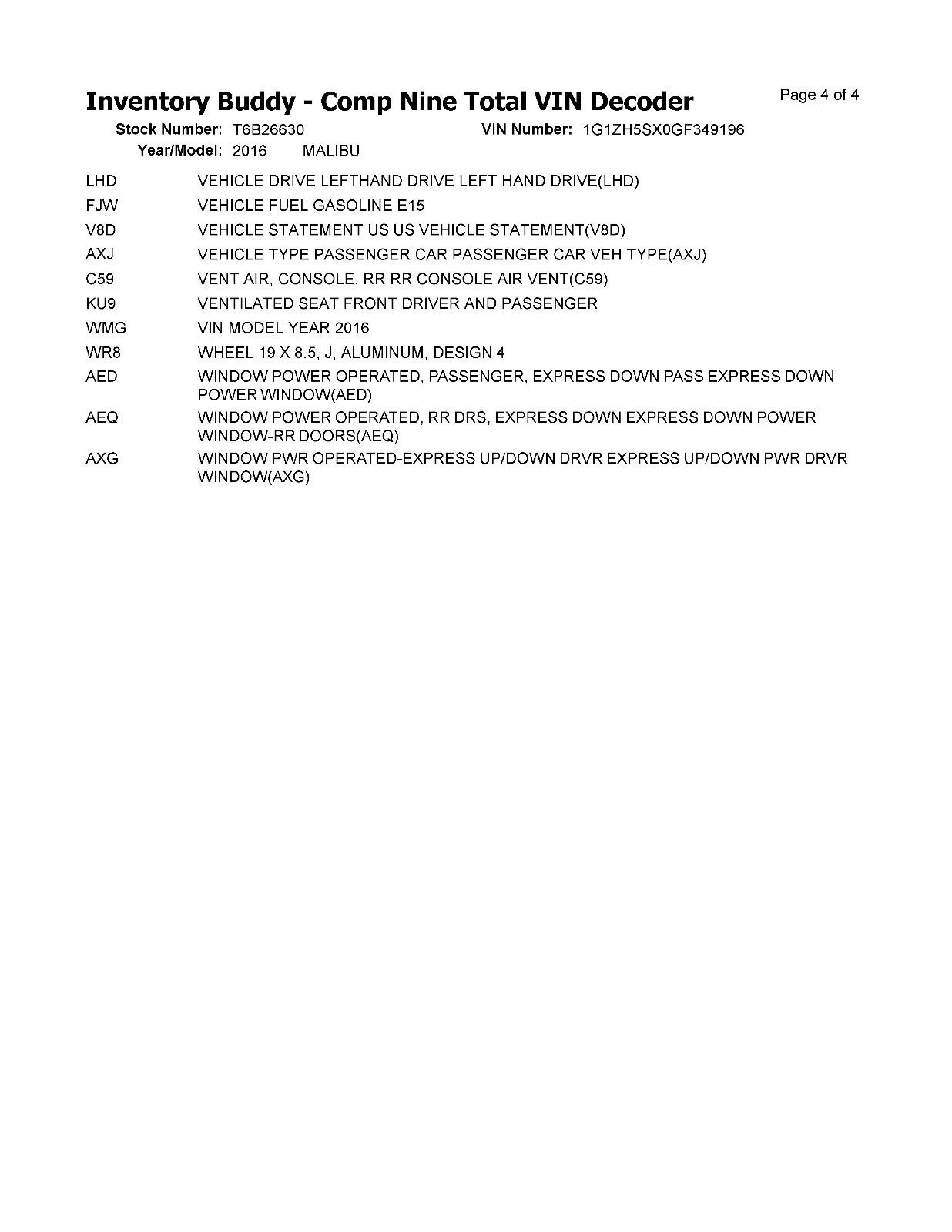 Used Engine Complete Assembly fits: 2016 Chevrolet Malibu 2.0L VIN X 8th digit o