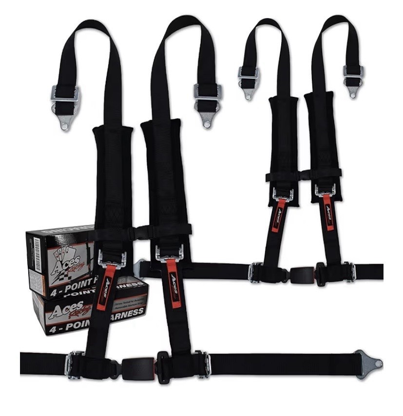 4 Point Harness Pair - with 2 Inch Padding - Aces Racing