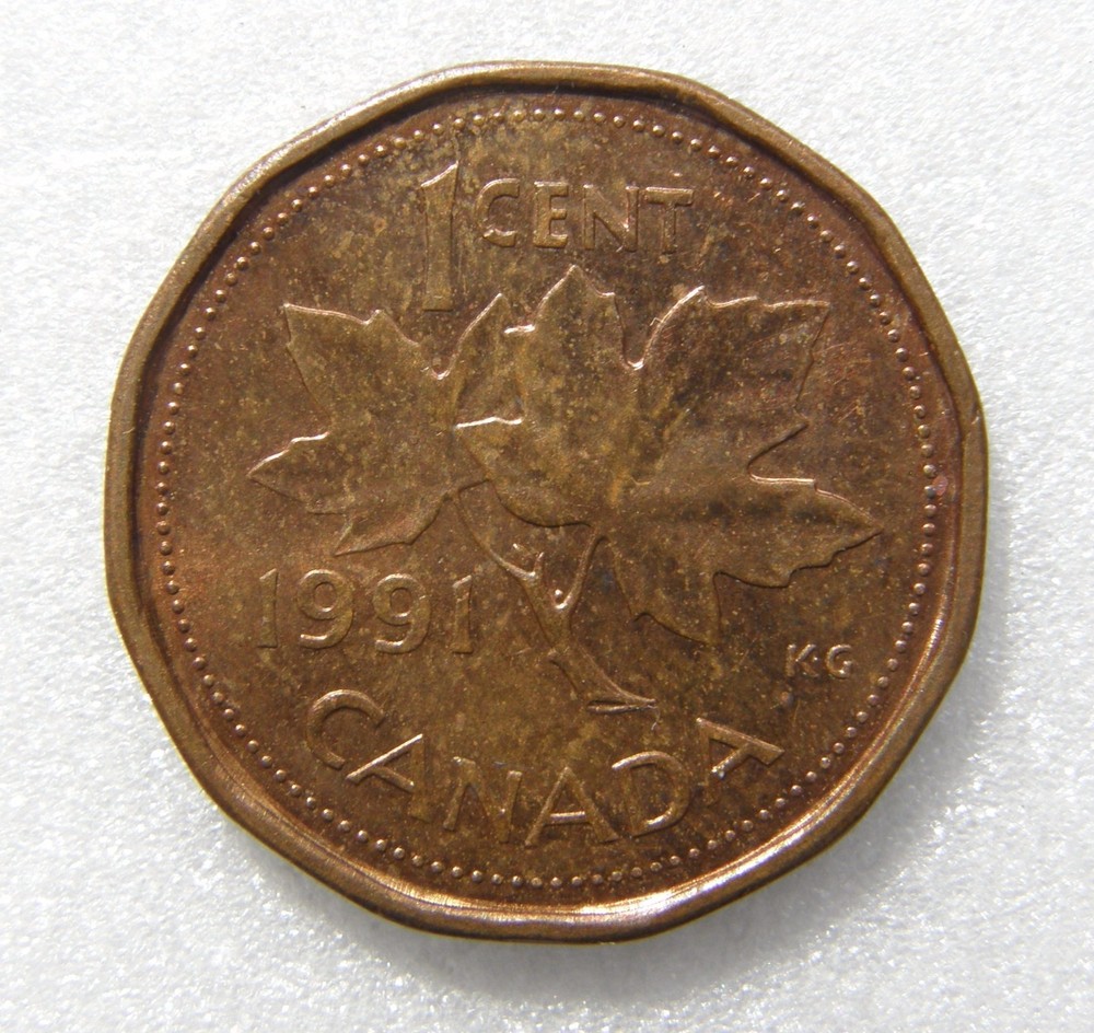 Canada Coin 1 Cent 1991 18mm
