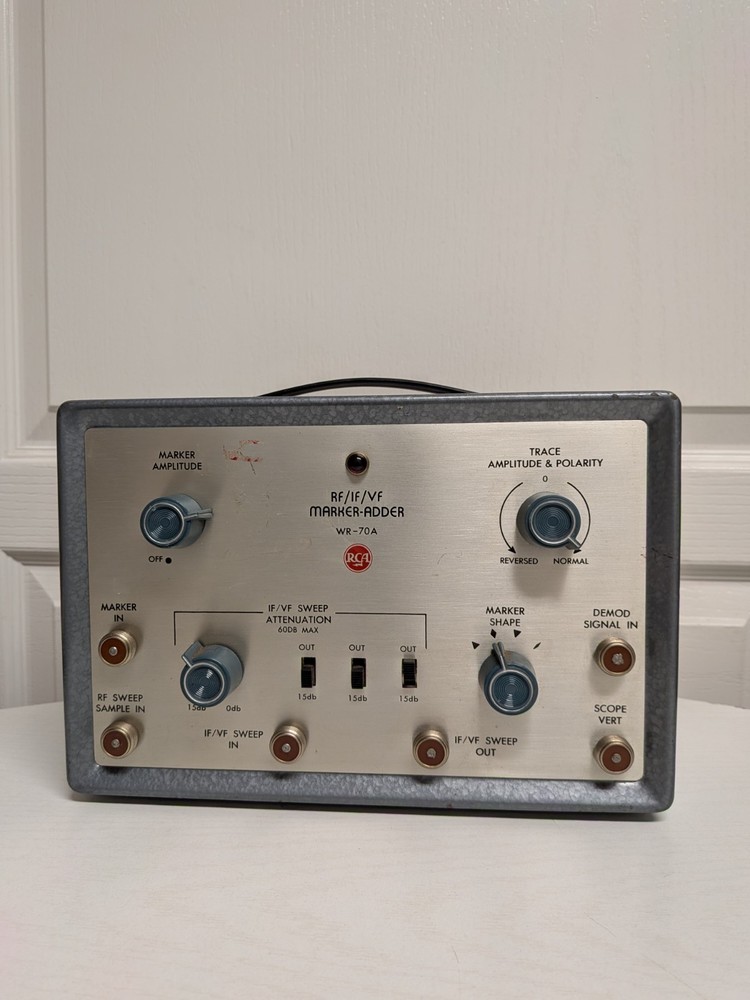 Vintage RCA RF/IF/VF MARKER-ADDER WR-70A Sweep Alignment Generator Untested