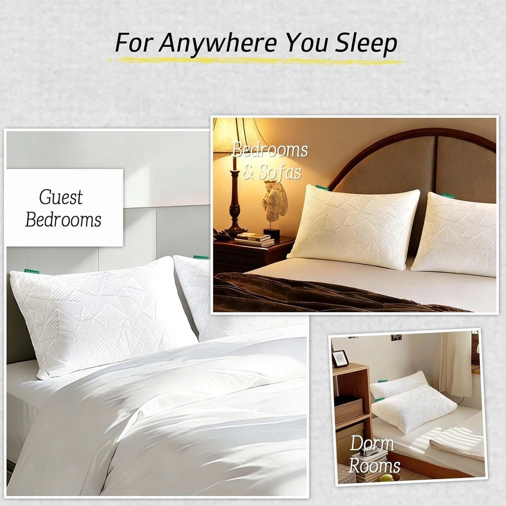 Cooling Pillow - Shredded Memory Foam for a Refreshing Sleep Experience