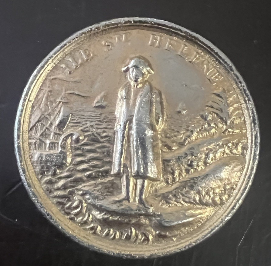 C. 1840 Napoleonic Commemorative Pewter Snuff/Pill Box - Napoleon at St. Helena