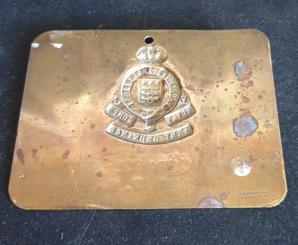 WW2 British Barracks Locker Plate to 7588735 Scott.W Royal Army Ordnance Corps