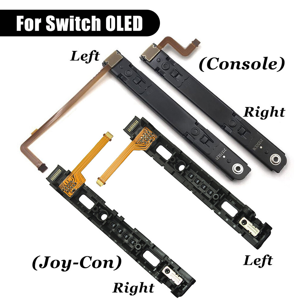 For Nintendo Switch OLED Left & Right Slider Rail Replacement with Flex Cable