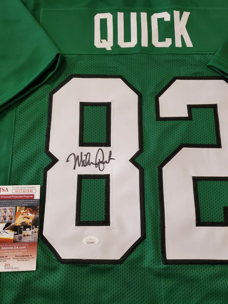 PHILADELPHIA EAGLES MIKE QUICK AUTOGRAPHED SIGNED JERSEY JSA COA